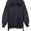 SILK FRINGE SWEATSHIRT