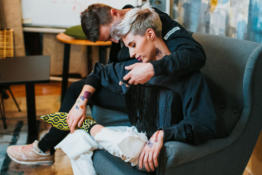 SILK FRINGE SWEATSHIRT