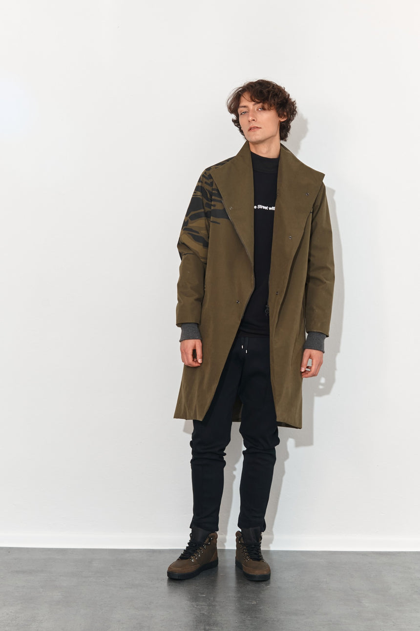 KHAKI WATERPROOF COAT