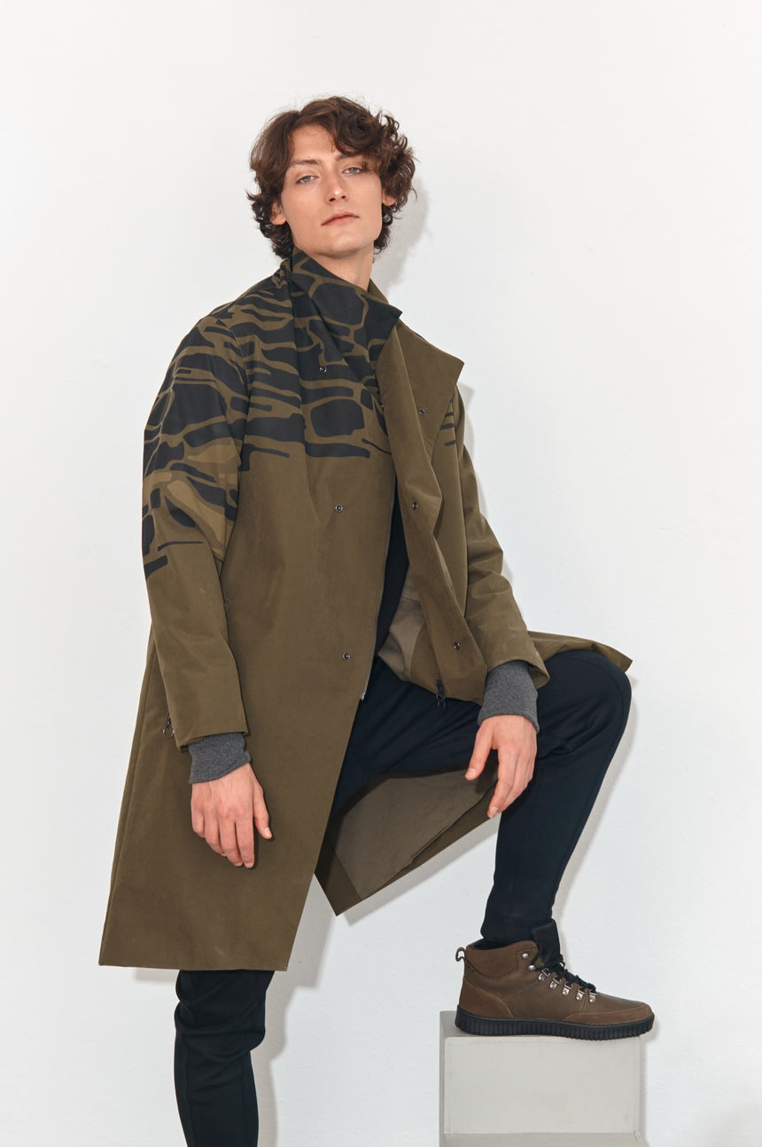 KHAKI WATERPROOF COAT