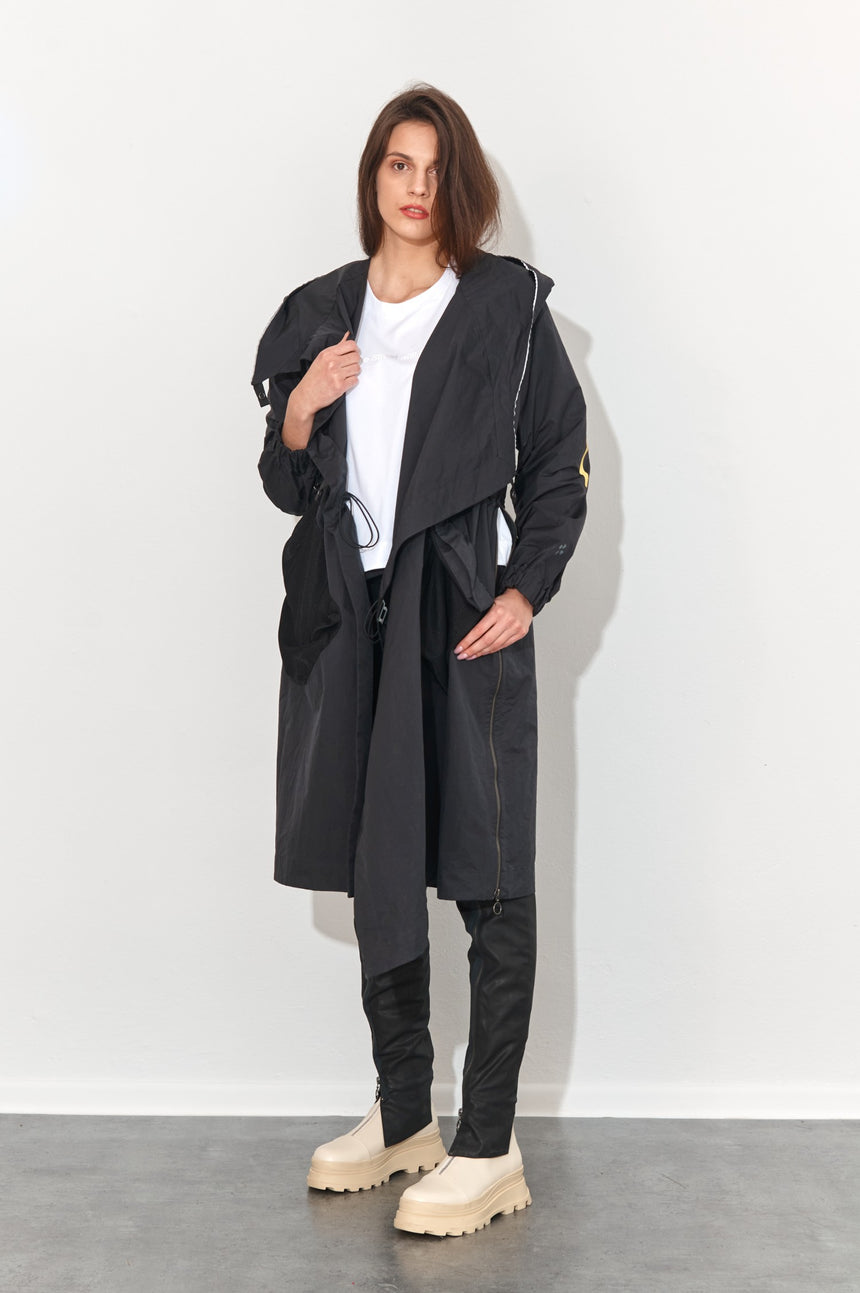 BRIGHT WHITE TWO FABRICS T-SHIRT