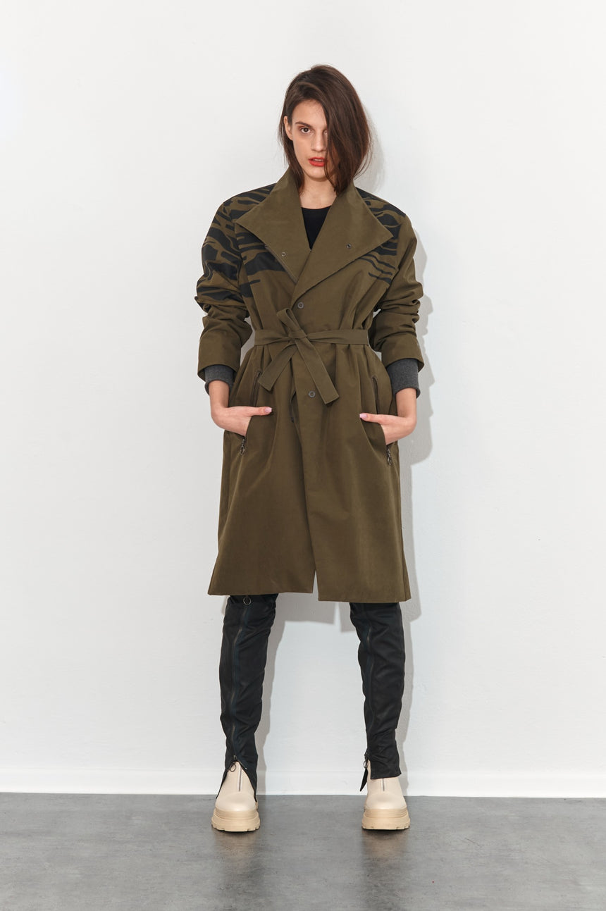 KHAKI WATERPROOF COAT