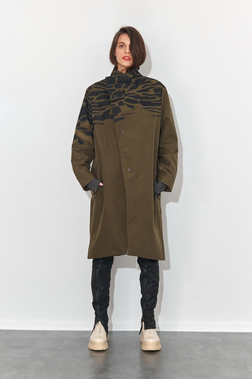 KHAKI WATERPROOF COAT