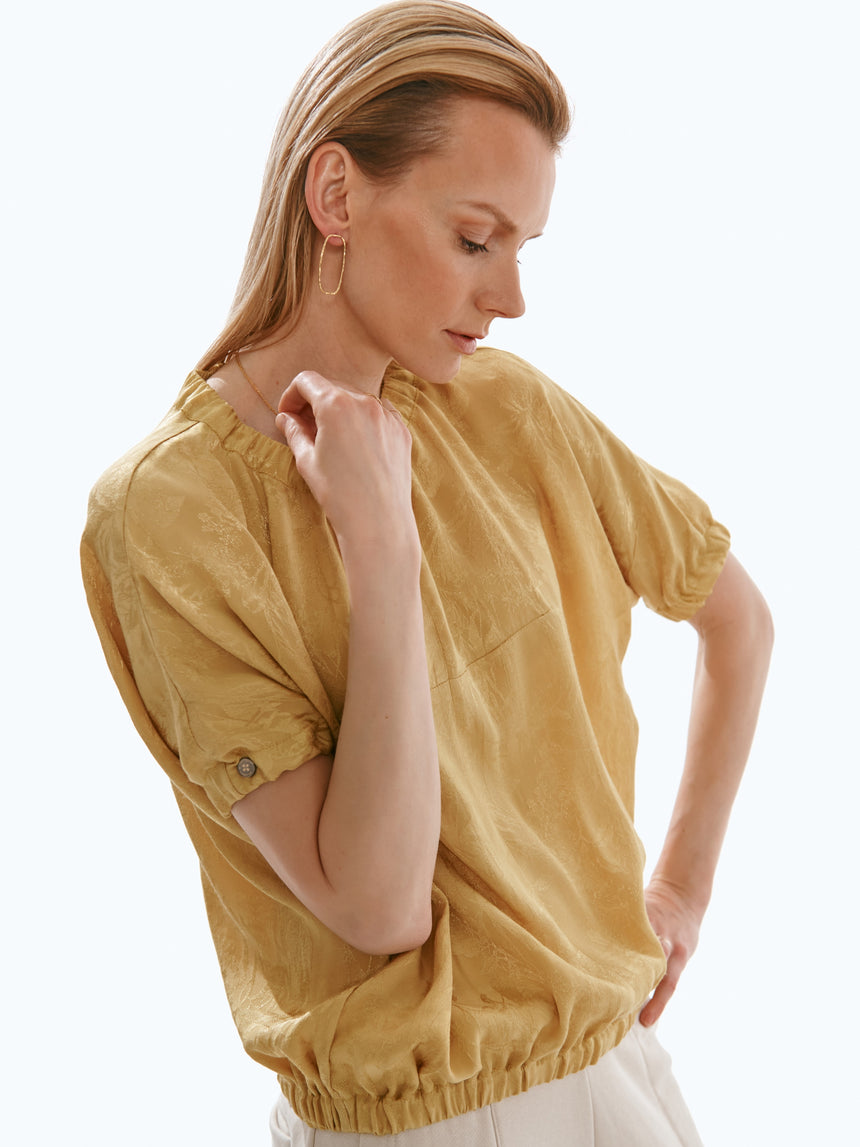 GREY JACQUARD BLOUSE