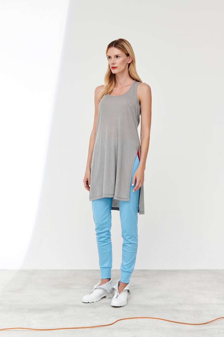 GREAT GREY SILK TANK TOP