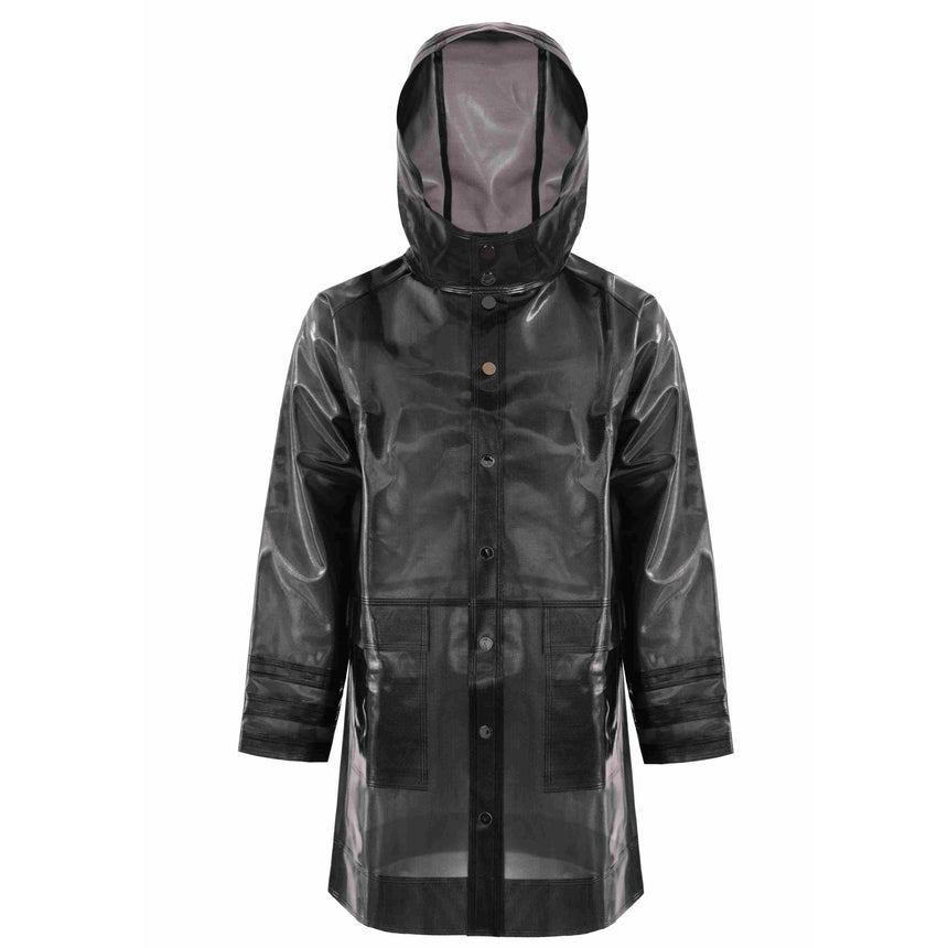 BLACK WATERPROOF RAINCOAT