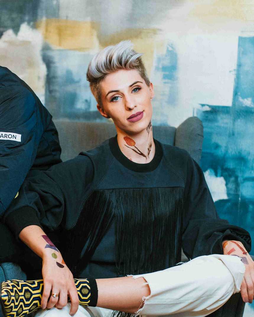 SILK FRINGE SWEATSHIRT