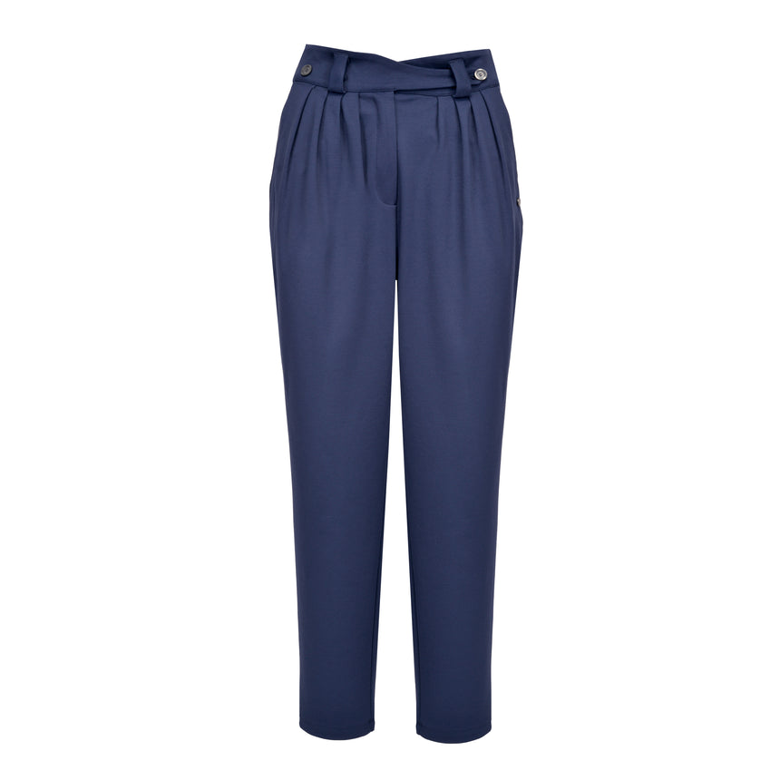 ESTATE BLUE PLEATED TROUSERS